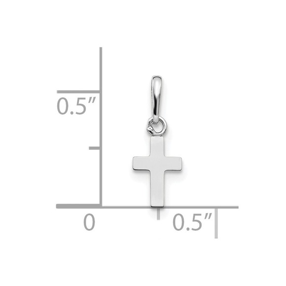 14K Gold White Gold Madi K Children's Cross Pendant - Picture 2 of 4
